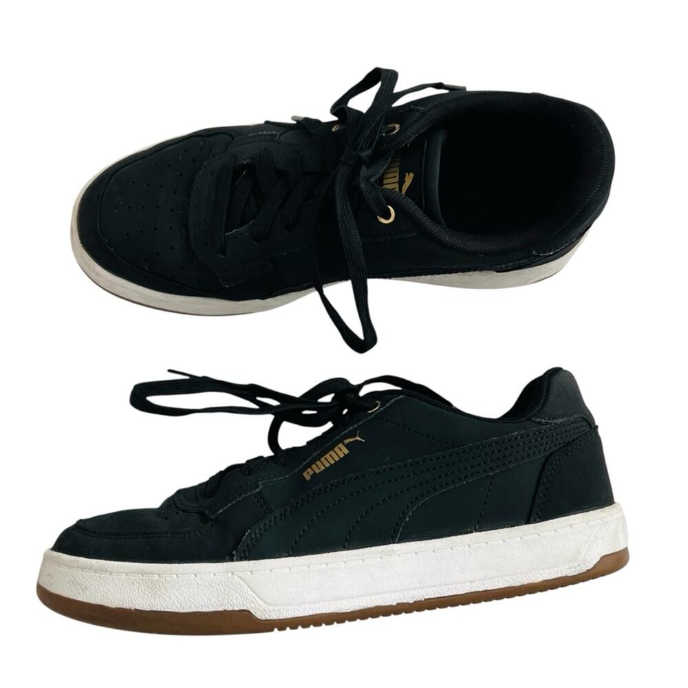 Puma Black Sneakers with Gold Details Women's 6.5
